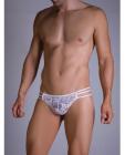 Male basics triple lace string thong white s/m