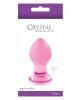 Crystal Premium Glass Plug - Small - Pink 