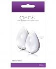 Ns novelties large crystal glass eggs - clear