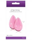 Ns novelties large crystal glass eggs - pink
