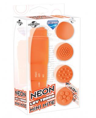 Neon luv touch mini mite waterproof - 4 interchangeable heads orange
