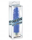 Pipedream neon lil' gems multispeed waterproof vibrator - blue