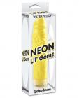 Pipedream neon lil' gems multispeed waterproof vibrator - yellow