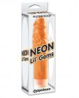 Pipedream neon lil' gems multispeed waterproof vibrator - orange