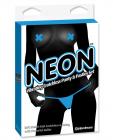 Neon vibrating crotchless panties and pastie - blue