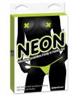 Neon vibrating crotchless panties and pastie - green