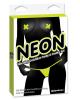 Neon vibrating crotchless panties and pastie - yellow