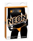 Neon vibrating crotchless panties and pastie - orange