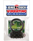 Mini one touch vibrating cockring - black
