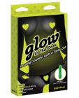 Glow in the dark vibrating crotchless panty and pasties set - hearts