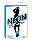Neon nylon love ties - 3 blue ties