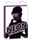 Neon satin love mask - purple
