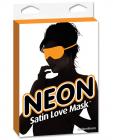 Neon satin love mask - orange