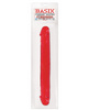 Basix 12in jelly double dong - red