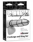 Fetish fantasy elite cockcage and ring set - black