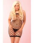 Pink Lipstick Diamond Net Seamless Mini Dress Black QN Sex Toy Product