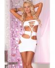 Pink lipstick nocturnal seamless mini dress white o/s Sex Toy Product