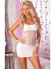 Pink lipstick adrenaline seamless net dress white o/s
