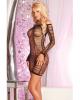 Pink lipstick string me along shredded dress black o/s