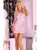 Pink lipstick glitterati sequin dress pink m/l