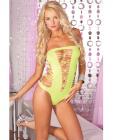 Pink lipstick juicebox seamless bodysuit yellow o/s