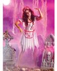 3 pc zombie nurse dress w/apron, hat and leg garter white xl