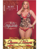 Mesh camisole w/ruby mesh boyshort leopard 2x/3x
