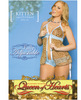 Babydoll w/stretch lace straps tie behind neck and light blue mesh boyshorts leopard 2x/3x