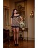 Leopard print stretch mesh chemise and thong leopard qn
