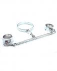 Rapture Stainless Steel Neck and Wrist Restraint w/Spreader Bar