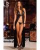 Rene rofe lace evening gown and g-string black m/l