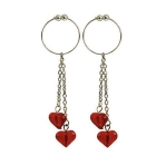 Asian hearts nipple rings