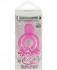 Lamour premium silicone waterproof dual vibro rings - pink