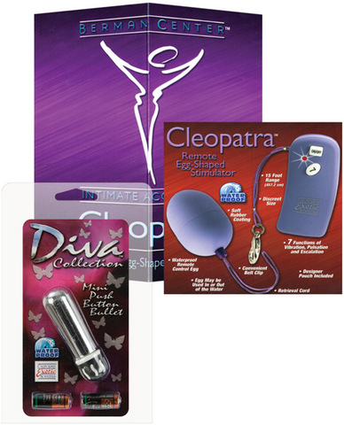 Se9706-14 berman intimate basics cleopatra remote egg and se1135-05 diva bullet - silver