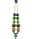 Night to remember jumbo mardi gras beads w/gold mask - multi color by sassi girl Sex Toy Product