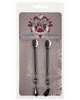 Black tweezer clamp w/black pearl