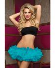Tiered multi layer tulle tutu w/elastic waistband blue o/s