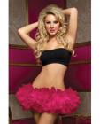 Tiered multi layer tulle tutu w/elastic waistband pink o/s