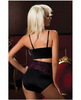 Hanging shapewear high waisted bottoms that shapes and smooths black 3x-4x