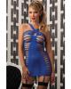 Seamless Dress w/Cut Outs and Removable Garters Blue O/S