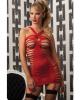 Seamless Dress w/Cut Outs and Removable Garters Red O/S