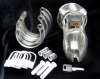 CB-6000 3 3/4" Curved Cock Cage and Lock Set - Clear Sex Toy Product Image 2