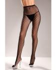Spandex Pantyhose w/Weave Design Black O/S