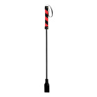 Shots Toys - Ouch! PVC Cube Crop Black with Red Stripe and Black String