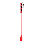 Shots Toys - Ouch! PVC Cube Crop Red with Black Stripe and Black String