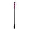 Shots Toys - Ouch! PVC Cube Crop Black with Pink Stripe and Black String