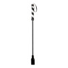 Shots Toys - Ouch! PVC Cube Crop Black with White Stripe and Black String