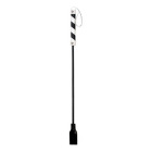 Shots Toys - Ouch! PVC Cube Crop Black with White Stripe and White String
