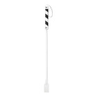 Shots Toys - Ouch! PVC Cube Crop White with Black Stripe and White String