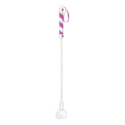 Shots Toys - Ouch! PVC Heart Crop White with Purple Stripe and Purple String